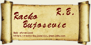 Racko Bujošević vizit kartica